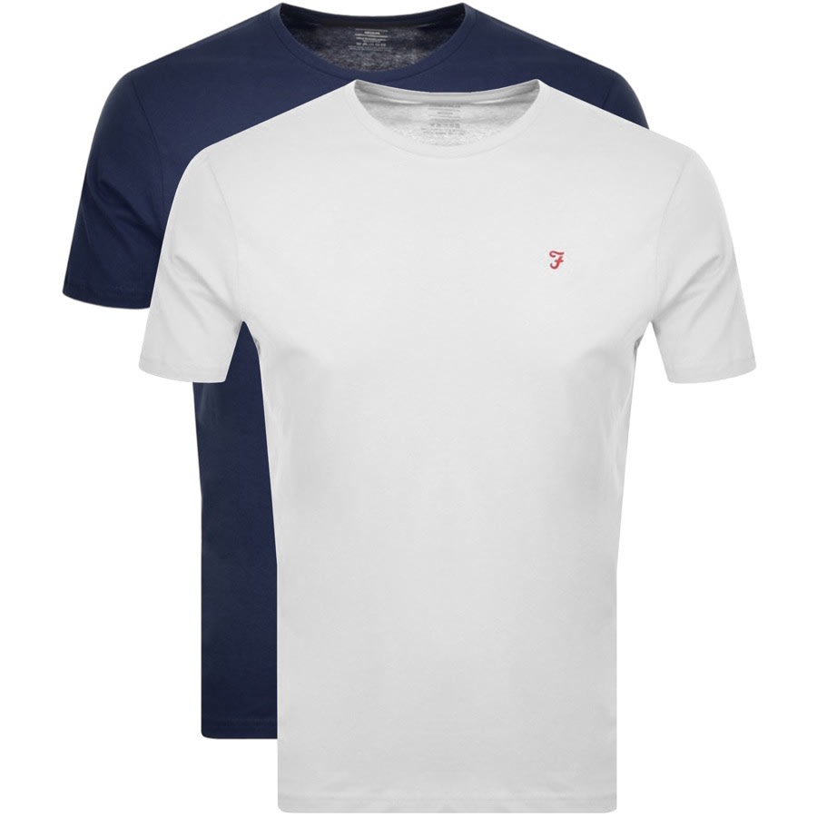 Alternative Image for ProductFarah Vintage Lounge T Shirts 2 Pack Navy1